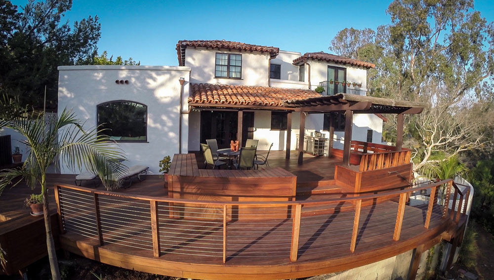 Hardwood deck project from their gallery
