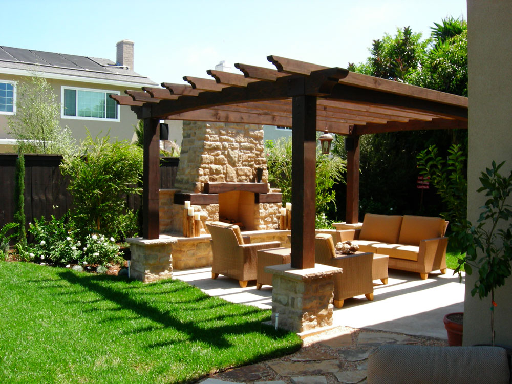 Hardwood patio cover project from their gallery