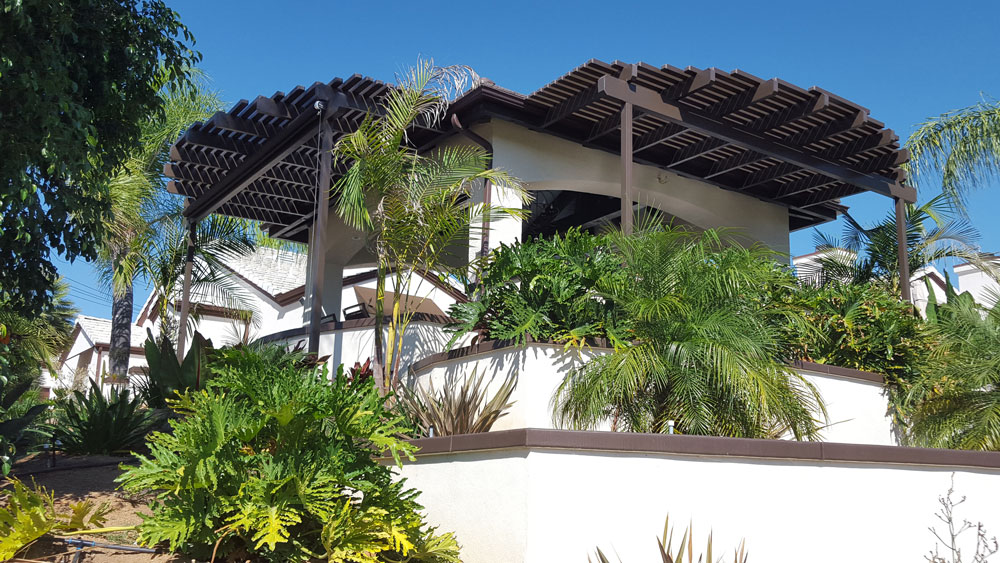 Hardwood patio cover from their gallery