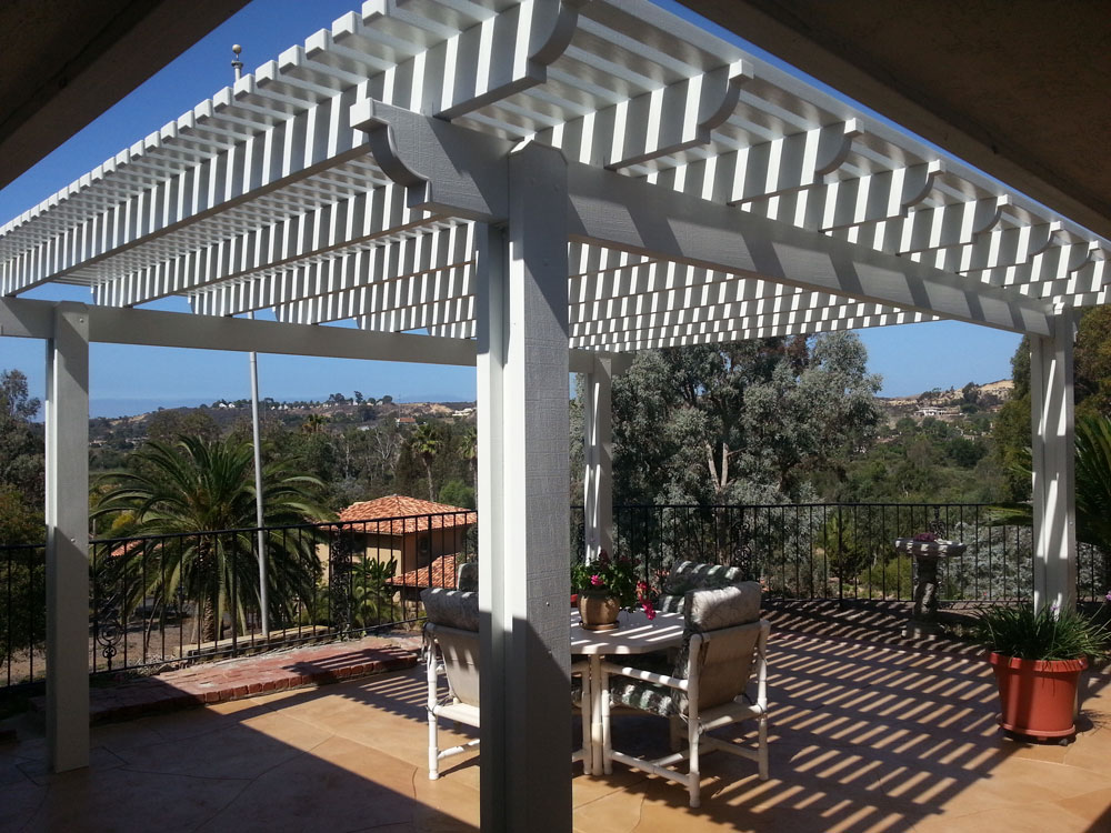 Hardwood patio cover beams from their gallery
